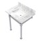 Kingston Brass KVPB30MSQ1 30-Inch Carrara Marble Console Sink, Marble White/Polished Chrome KVPB30MSQ1 - alternate 1